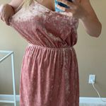 Forever 21 Luxe crushed velvet blush pink summer dress Photo 5