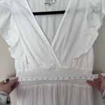 Molly Bracken  Woven V-Neck White Maxi Dress NWOT Photo 6
