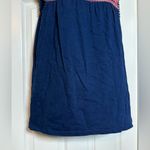 st. john's bay St. John’s Bay Blue Bohemian Scoop Neck Sleeveless Women’s Blue Ornate Tank Top Photo 4