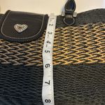 Brighton  “SAVANNAH” BLACK AND CREAM WOVEN SHOULDER BAG JUTE/STRAW MATERIAL Photo 14