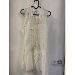 Knox Rose White Sleeveless Top Boho Tunic w/ Necklace Size 1 Summer coverup Photo 1