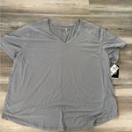 Ideology Gray V-Neck Women's Top Photo 0
