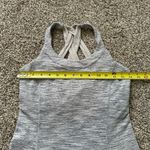 Lululemon  gray & white striped cross-strap sleeveless tank top size 6 Photo 6