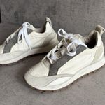 Brunello Cucinelli Auth  Cream Tan Suede W/microbeads Low Top Sneakers EU37.5 US7 Photo 0