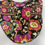 Vera Bradley Suzani Villager Tote Purse Quilted Bag Fabric Floral Black Cotton Photo 7