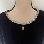 Vintage F GIRL Rhinestone Whimsigoth Womens Top 2 Black Gathered Cuff Hem Sheer Photo 2