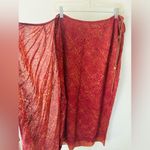 Norton Mcnaughton Vintage red/orange paisley wrap skirt size/L Photo 7