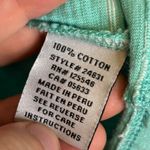 Habitat  Clothes to Live in‎ Blouse Women's Size Large Cotton Stripes Green White Photo 3