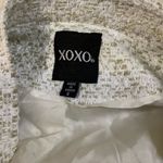 XOXO Size Small Gold White Frill Zipper Blazer Kawaii Professional chic Trendy S Photo 1