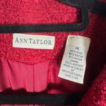 Ann Taylor Red Wool Blend Boucle Blazer Jacket Career Wear Size 14 Photo 1