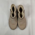 UGG  Sz 6 Boots Rella Beige Suede Shearling Lined Ankle Short Booties Snap Strap Photo 5