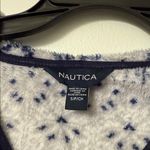 Nautica  Navy and Gray Hooded Sweater Dress Photo 1