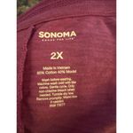 Sonoma The Everyday Tank Top Plus Size Sleeveless Top Magenta V- Neck 2X Photo 3