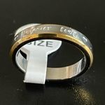 4mm gold silver forever love ring size 7 Photo 3