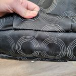 Coach  Madison Black Op Art Signature Sateen & Leather Trim Sophia Satche… Photo 9