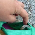 Cole Haan  Nike Air Wedge Leather Espadrille Shoes Green 7.5 Photo 8