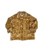 Vintage Golden Brown Faux Fur Coat Size Medium Baxis & Baxis Jacket Soft Vanilla Tan Photo 1