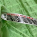 Free People  Movement Bright Green Sheer Stripe Long Sleeve Crop Athletic Top Lar Photo 6