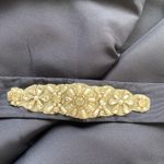 Jenny Packham Bridesmaids Mikado navy blue off shoulder belted midi dress Size 12 Photo 7