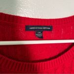 American Eagle  Crewneck Cableknit Sweater Red Photo 12