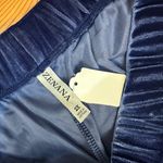 Zenana Outfitters Velvet Navy High Rise Stretchy Pull On Wide Leg Pants Raw Hem 2X New Photo 5