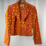 Alberto Makali Alberto Kamali 2 Button Polka‎ Dot Blazer in Orange Size 6 Photo 0