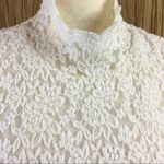 Coldwater Creek Off-White Lace Mock Turtleneck Top Size M Photo 2