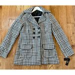 Iz Byer  California NWT black and white houndstooth peacoat size Large Photo 8