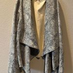 SCULLY Snakeskin Drape Cross Over Jacket Women’s Medium | Zip Front Tan Photo 2