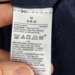 Gap Women's Long Crocheted Sleeve Navy Eyelet Blouse Size M Photo 4