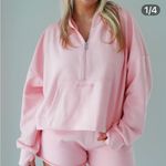 Skull house Designs half zipped hoodie Pink Size M Photo 0