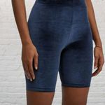Fabletics Navy Velour 9″ Bike Shorts Size L NWT Photo 0