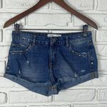 ZARA TRF Denim embellished shorts size 4 Photo 0