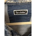 Minnie Mouse Denim Jean Jacket Shirt Shacket Grunge Retro Says Medium See Msrmts Blue Photo 4