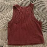 Bozzolo Large Maroon Ribbed Cropped Tank Photo 1