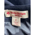 Brooks Brothers  Red Fleece Womens Navy Wool Zip Knee Length Wrap A-line Skirt 8 Photo 2