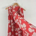Diane Von Furstenberg  Naira Dress Size 6 Orange Floral 100% Silk Draped Photo 9