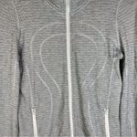Lululemon In Stride Jacket Womens 4 Heathered Grey Thumbholes Photo 7