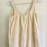 Sincerely Jules Neutral Striped Sleeveless no belt Jumpsuit size small White Photo 6