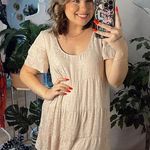 Show Me Your Mumu Mumu Short Sleeve Tiered Mini Babydoll Dress Leopard Print Pink Size Small Photo 0