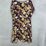 Lands' End floral midi dress 18 ruffle purple dainty abstract whimsical fairy Photo 2