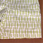 Trina Turk Stretch Cotton Geometric Print Mid-Rise 7" Shorts Green White Size 6 Photo 4