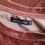 Abercrombie & Fitch Velvet Top Rust Mauve Holiday Christmas Casual XS Photo 3