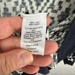 Talbots  Cardigan Womens M Blue Ivory Geometric Knit Open Front Cotton Photo 2