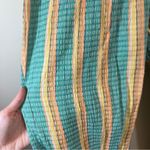 Free People ✨ Women’s Fine Line Slim Pants Aqua Orange Yellow Stripe XS Photo 6