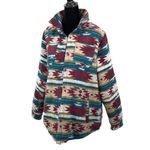 Stoic Aztec Western Print Shirt Jacket Shacket Women's Size XLarge Brown Photo 1