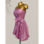 Morgan & Co  Juniors Mauve Strapless Skater Bubble Hem Dress Size 7/8 Photo 3