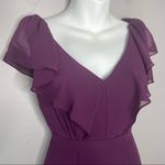 Jenny Yoo  Purple Cecilia Dress Size 0 Wedding Bridesmaid Formal Maxi Ruffle Photo 4