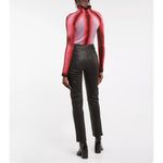 RE/DONE $1195 NWT  BLACK LEATHER 70s STRAIGHT JEANS SZ 26 Photo 5