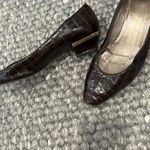 Bruno Magli Vintage 80s Brown Leather Chunky Heel Size 8 Photo 1